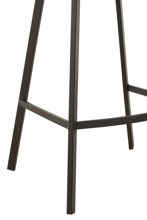 J-Line barstoel Stephane - textiel/metaal - beige - 2 stuks