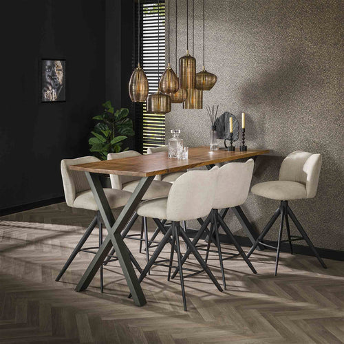 Giga Meubel Hanglamp Stripe Horizontal - Amber - 7-Lichts - 93x40x150cm - vtwonen shop