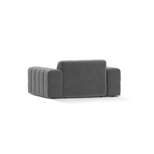 Cosmopolitan Design - Fauteuil Chicago flueel lichtgrijs - 102x132x78cm
