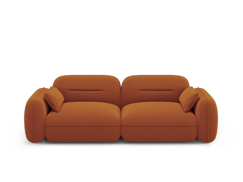 Cosmopolitan Design Modulaire bank Sydney 3-zits, flueel, terracotta - 90x230x70cm