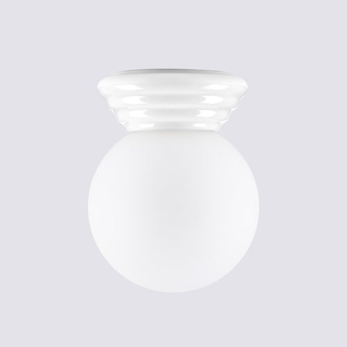 Sollux Lighting Plafondlamp ZORI wit IP44 - 12x16x12cm