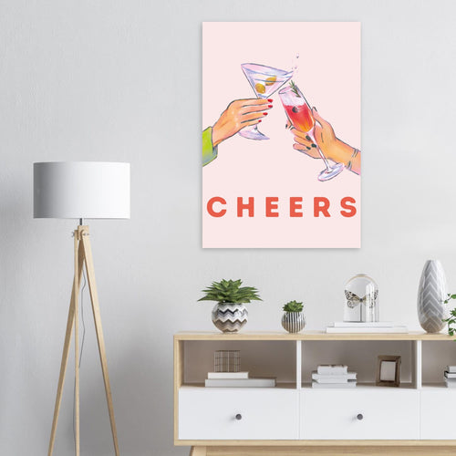 Artfulprints  Cheers with cocktails   poster 50x70 cm - vtwonen shop