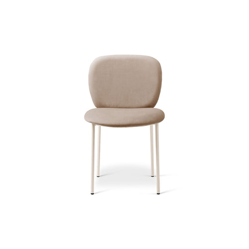 Set van 2 fluwelen stoelen Caroline flueel beige amandel - 61x49x79cm
