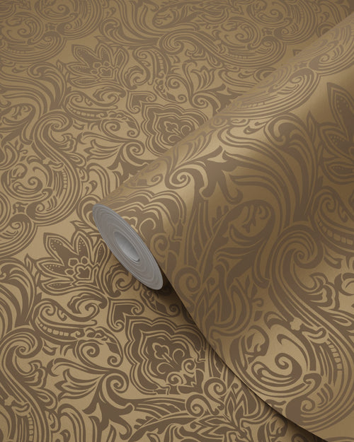 Origin Wallcoverings behang ornamenten glanzend brons - 53 cm x 10,05 m - 346533 - vtwonen shop