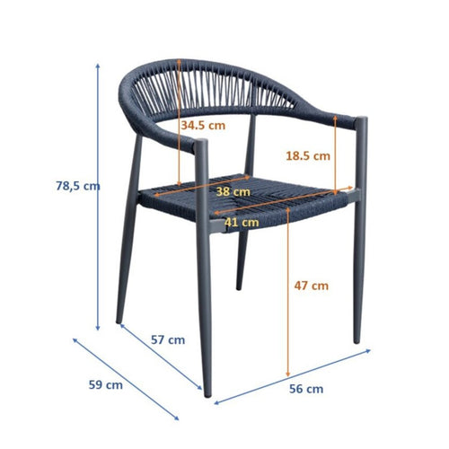 Kare Design Tuinstoel met armleuningen Palma creme