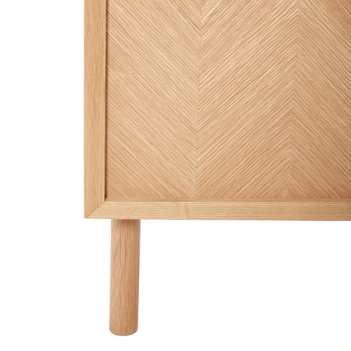 Hübsch nachtkastje Herringbone - mdf/eikenfineer/eikenhout - 40x30xh60cm - vtwonen shop