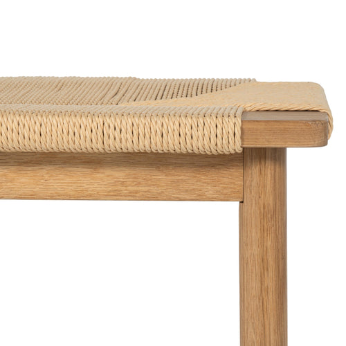 Furnhouse bankje Prime - Natuurlijk eikenhout - Papiergaren - 35x110x47