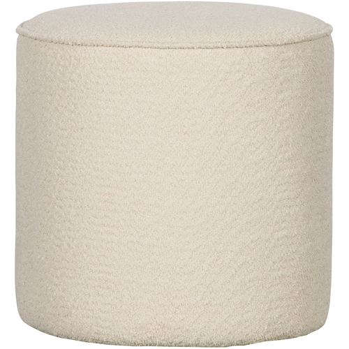 WOOOD poef hoog Sara - Boucle - Creme - 46x46x46 - vtwonen shop