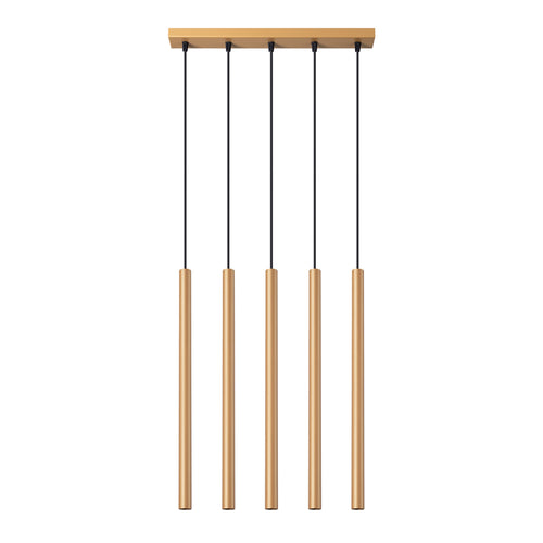 Sollux Lighting Hanglamp PASTELO 5L goud - 45x5x110cm