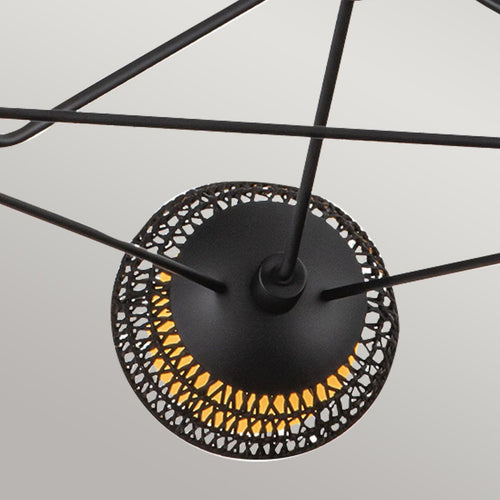 Pendelleuchte Deckenleuchte Modern Matt Schwarz 3x E14