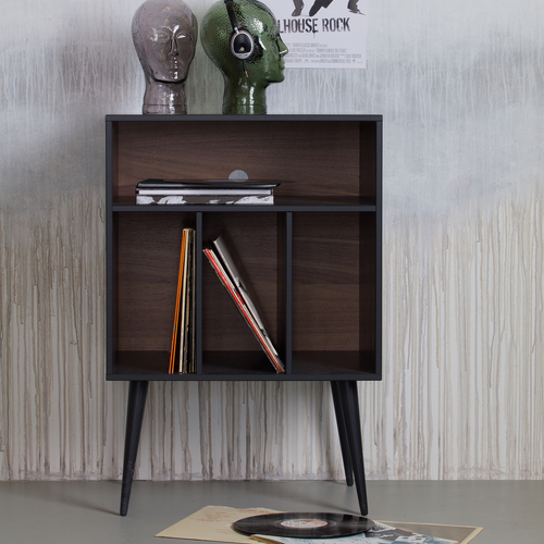 WOOOD kastje James - Grenen - Zwart/Noten - 83x60x44 - vtwonen shop