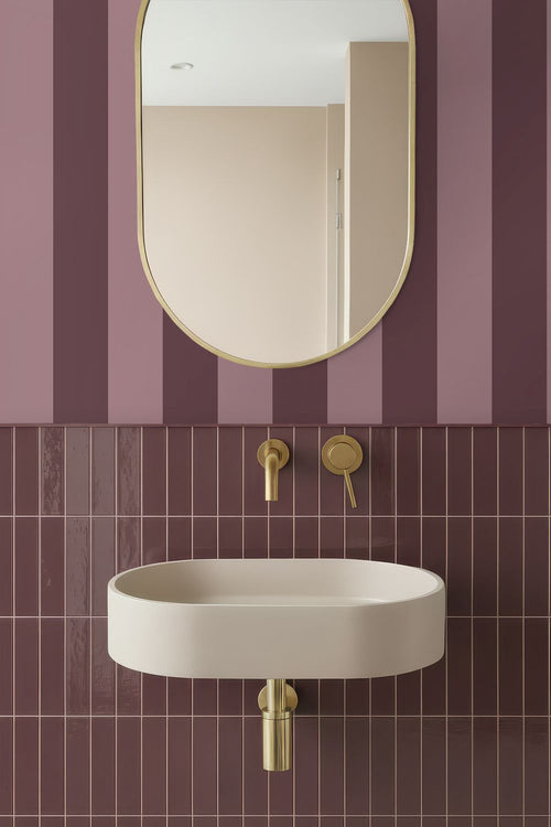 ESTAhome behang strepen lichtpaars en donker paars - 50 x 900 cm - 131966