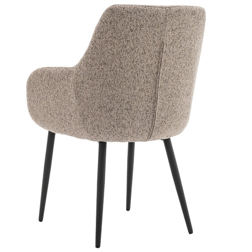 DÉJA Living Eetkamerstoel Noé - Taupe/Zwart - Zithoogte 47cm - Set van 2 - vtwonen shop