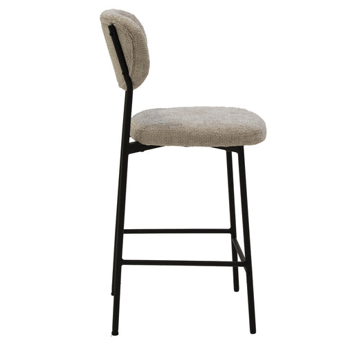 Giga Meubel Barstoel Vajen - Stof/Metaal - Beige - Set van 2 - vtwonen shop