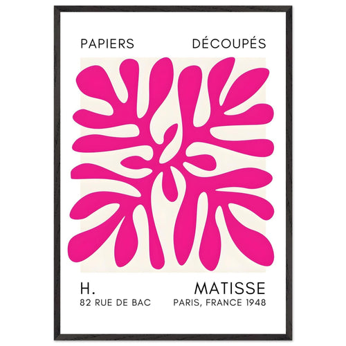 Artfulprints Poster met Lijst Matisse - Deep ocean pink   - 70x100 cm - Roze