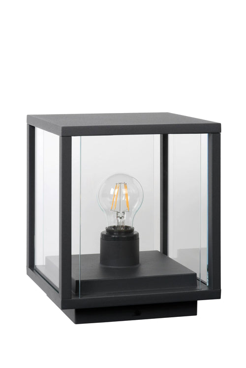 Lucide sokkellamp CLAIRE - 1xE27 - Antraciet
