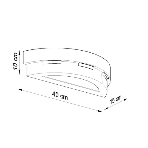 Sollux Lighting Wandlamp keramiek HELIOS - 40x15x10cm