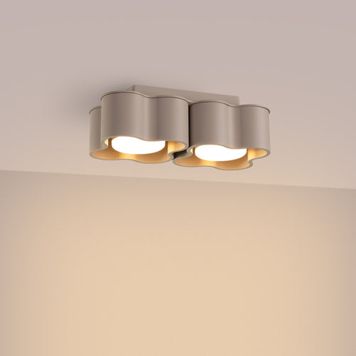 Sollux Lighting Plafondlamp OVIO 2 taupe Gx53 - 24,5x12x8cm