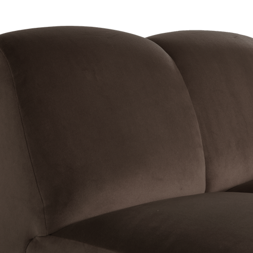 WOOOD 1-zits bank arm rechts Mojo - Velvet - Bruin - 74x124x97