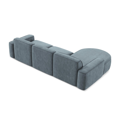 LaMiaSofa hoekbank links Melissa - chenille stof - jeans - 284x166x70