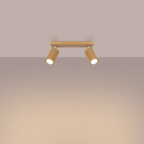 Sollux Lighting Plafondlamp KARBON 2 goud - 30x6,5x16,5cm
