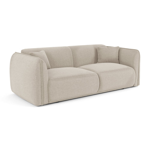 Premium Interiors - 3-zitsbank LUSH - zacht aanvoelende geweven stof  beige 206cm