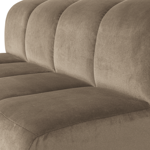 WOOOD eetbank 164 cm met rugleuning Mojo - Velvet - Khaki - 83x164x73