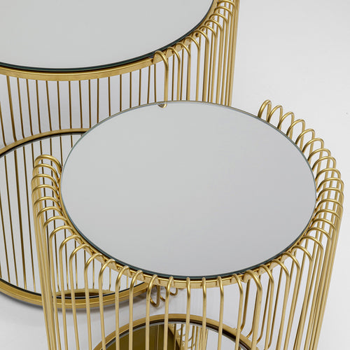 Kare Design Bijzettafel Wire Double messing (2/Set) - vtwonen shop