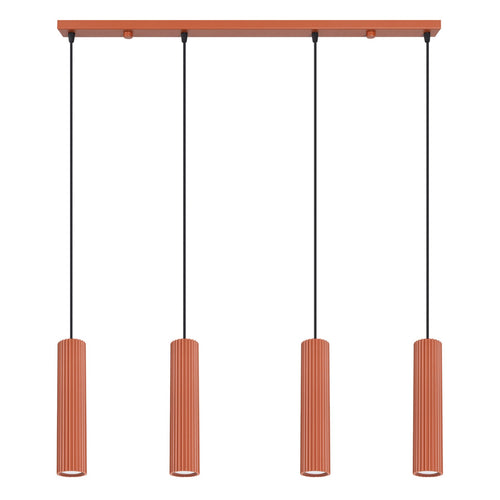 Sollux Lighting Hanglamp KARBON 4L rode oker - 81x5x120cm