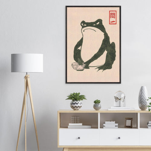 Artfulprints Poster Matsumoto Hoji - Frog I   - 50x70 cm - Groen