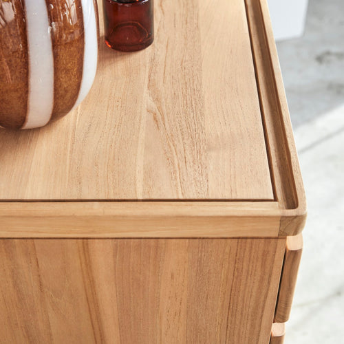 Tikamoon Hoge commode in massief teak - Naturel - vtwonen shop