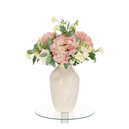 Maxifleur Handgebonden Kunstboeket Rose York - Roze 65cm