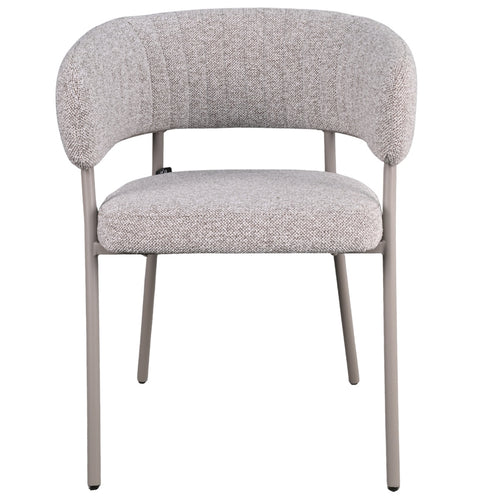 DÉJA Living Eetkamerstoel Malilla - Taupe Stof - Set van 2