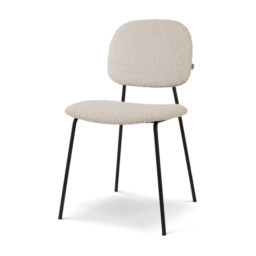 Nolon Jasmijn Eetkamerstoel Bouclé Beige - Zwart - vtwonen shop