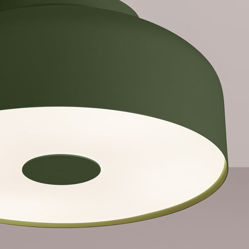 Sollux Lighting Plafondlamp OMIQ olijfgroen - 30x30x15cm