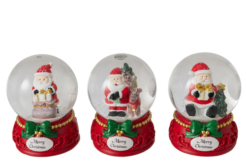 J-Line waterbal Kertsman - polyresin - groen/rood - large - 3 stuks