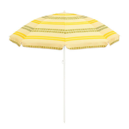 Mica Decorations Stripe Strandparasol - H180 x Ø160 cm - Geel