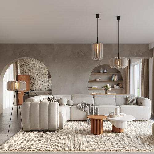 Sollux Lighting Staande lamp MULA 45 beige - 45x45x134cm