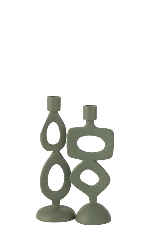 J-Line kaarshouder Ringen - aluminium - groen - 2 stuks - vtwonen shop
