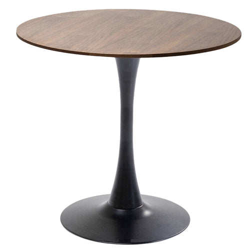 Kare Design Eettafel Schickeria Ø80cm walnoot en zwart