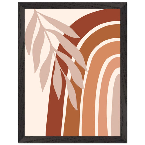 Artfulprints Poster met Lijst Boho – Radiant growth   - 30x40 cm - Meerkleurig