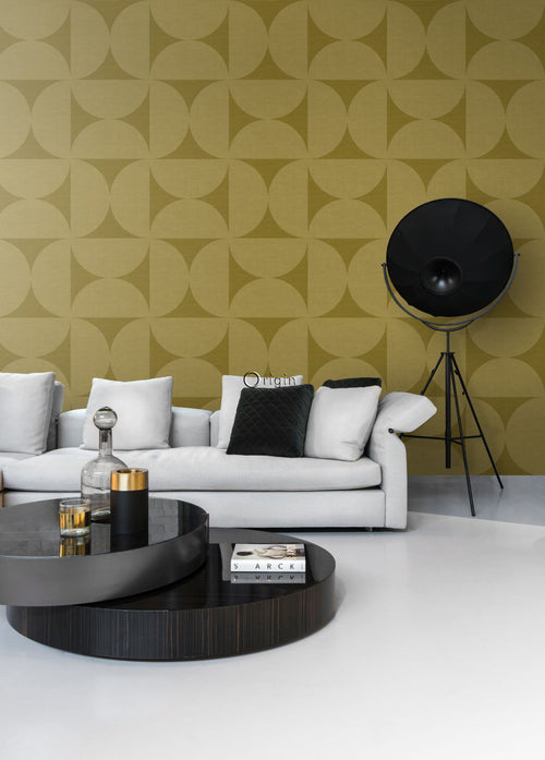 Origin Wallcoverings XXL behang halve cirkels okergeel - 50 x 900 cm - 357226 - vtwonen shop