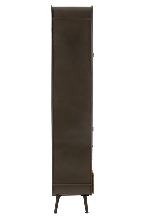 J-Line kast Hoog 3 Laden - hout/metaal - naturel/zwart