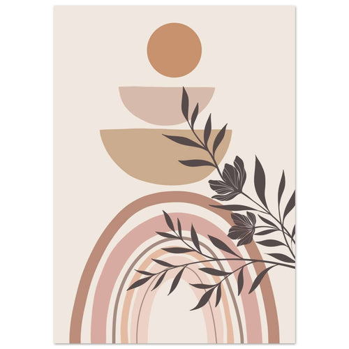 Artfulprints Poster Boho – Harmony curve   - 50x70 cm - beige