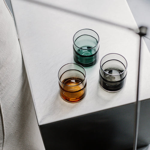 S|P Collection - Glas 31,5cl grijs Mono - Set van 2