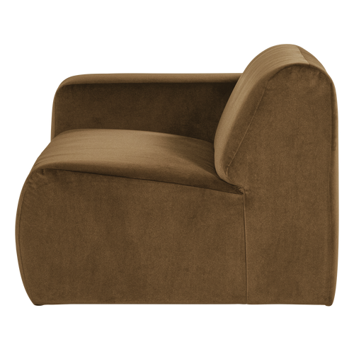 WOOOD 1,5-zits bank arm links Mojo Base - Velvet - Honinggeel - 74x145x97