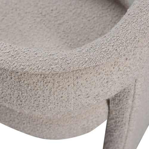 WOOOD fauteuil Tiwa - Bouclé - Beige - 70x64x64 - vtwonen shop