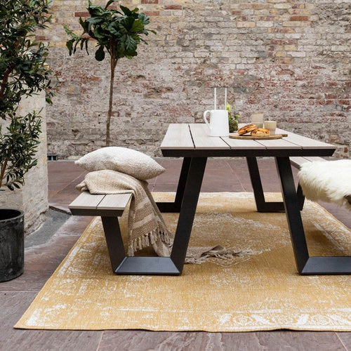 Buitenkleed sage - Geel/Okergeel - dubbelzijdig - EVA Interior - 160 x 230 cm - vtwonen shop