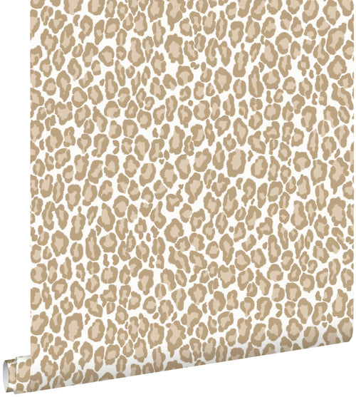 ESTAhome behang panterprint donker beige - 53 cm x 10.05 m - 139151