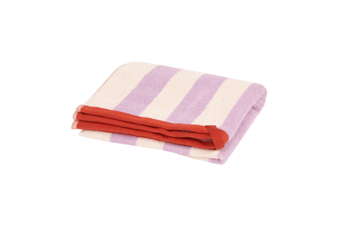 noo.ma Gobo handdoek 25x29 cm - Pastel Lilac gestreept